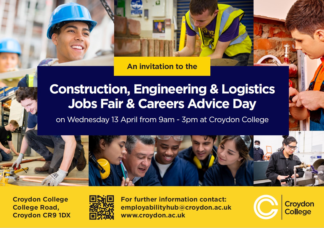 Next Month Construction, Engineering & Logistics Jobs Fair Croydon College