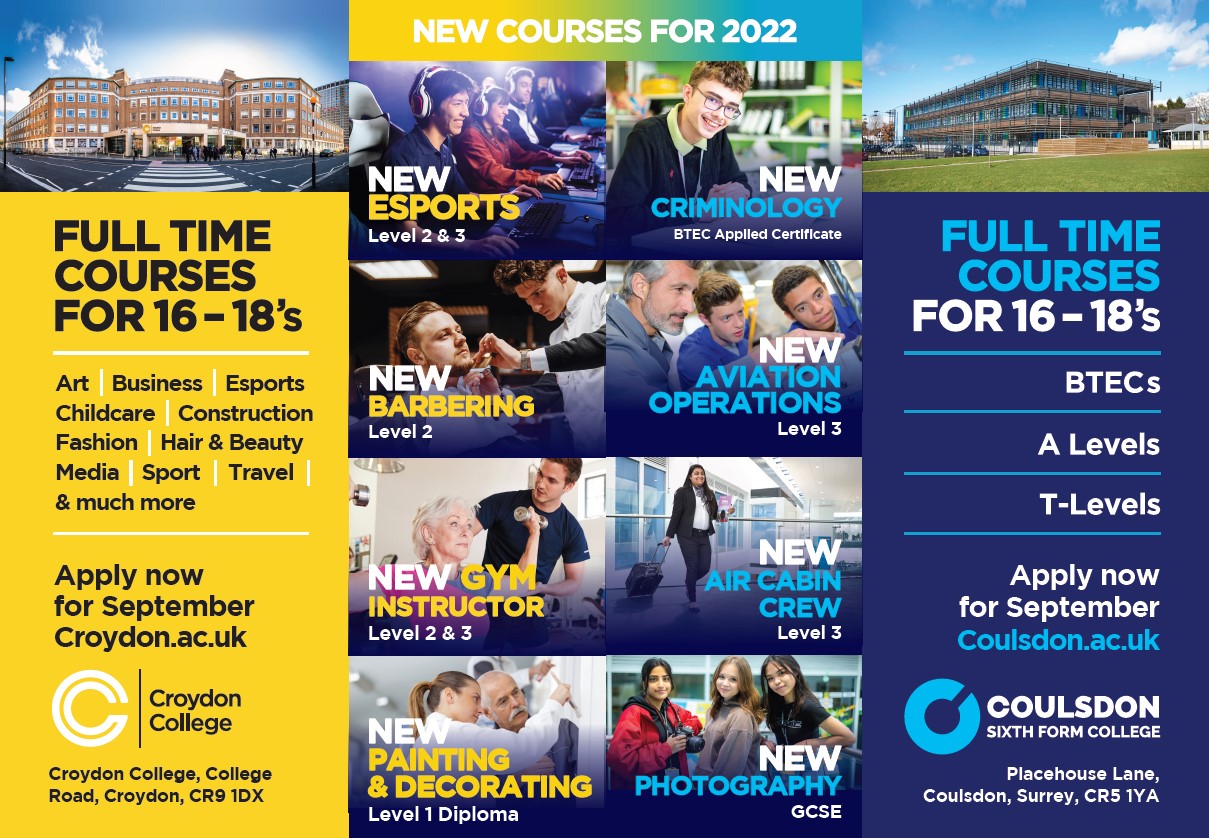 New courses for September – enrol now - Croydon College